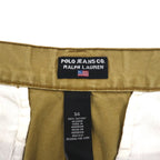 POLO JEANS COMPANY RALPH LAUREN Baggy Short Cargo Pants, Size L, Beige, Cotton
