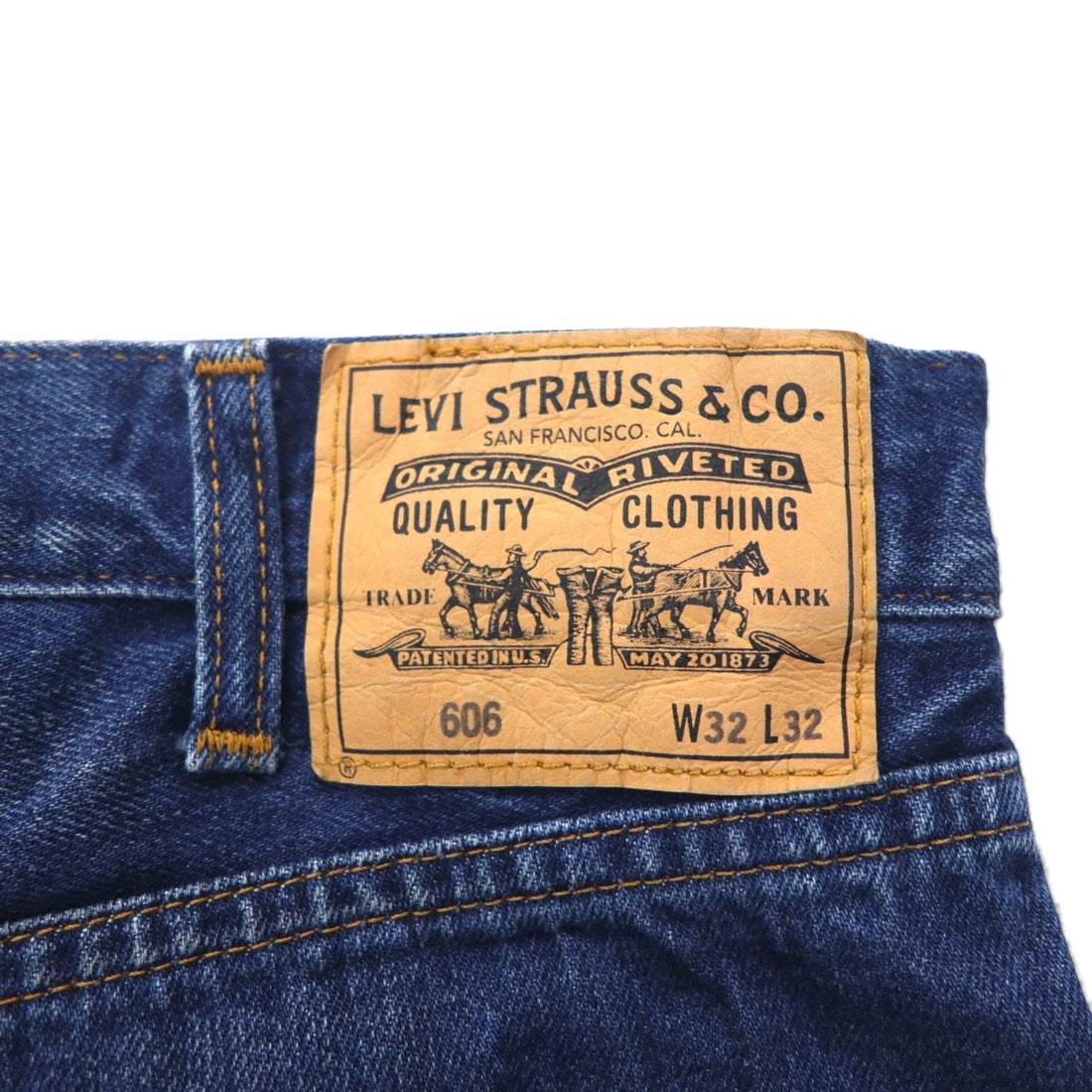 LEVI'S VINTAGE CLOTHING ( LVC ) 606 オレンジタブ ビッグE デニムパンツ ジーンズ M インディゴ 42TALONジップ 1969 30605-0056