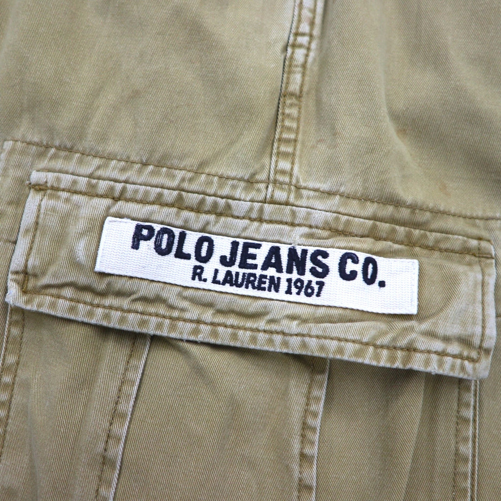 POLO JEANS COMPANY RALPH LAUREN Baggy Short Cargo Pants, Size L, Beige, Cotton
