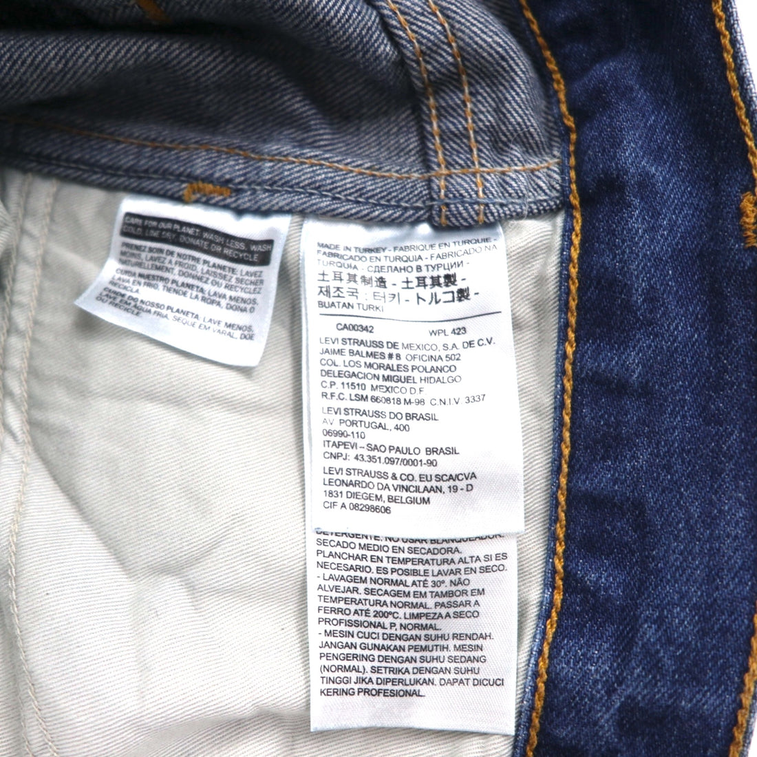 LEVI'S VINTAGE CLOTHING ( LVC ) 606 オレンジタブ ビッグE デニムパンツ ジーンズ M インディゴ 42TALONジップ 1969 30605-0056
