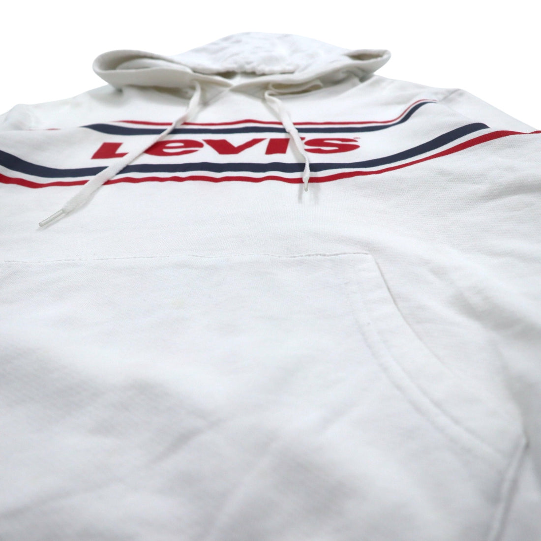 Levi's Logo Hoodie Pullover Hoodie S White Cotton 19622-0020 Made in Turkey