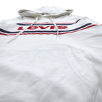 Levi's Logo Hoodie Pullover Hoodie S White Cotton 19622-0020 Made in Turkey