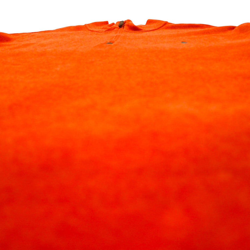 POLO RALPH LAUREN Big Size Half Zip Sweatshirt 2XL Orange Cotton Small Pony Embroidery
