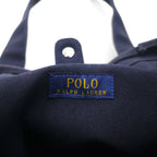 POLO RALPH LAUREN Canvas Tote Bag Navy with Big Pony Embroidery