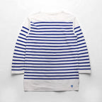 ORCIVAL ビッグ コットンロード フレンチバスクシャツ 2XL ホワイト ブルー ボートネック フランス製