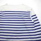 ORCIVAL ビッグ コットンロード フレンチバスクシャツ 2XL ホワイト ブルー ボートネック フランス製