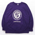 MV SPORT 90s Reverse Weave PRO-WEAVE College Print Sweatshirt XL Purple Fleece Lining DOWNSTATE