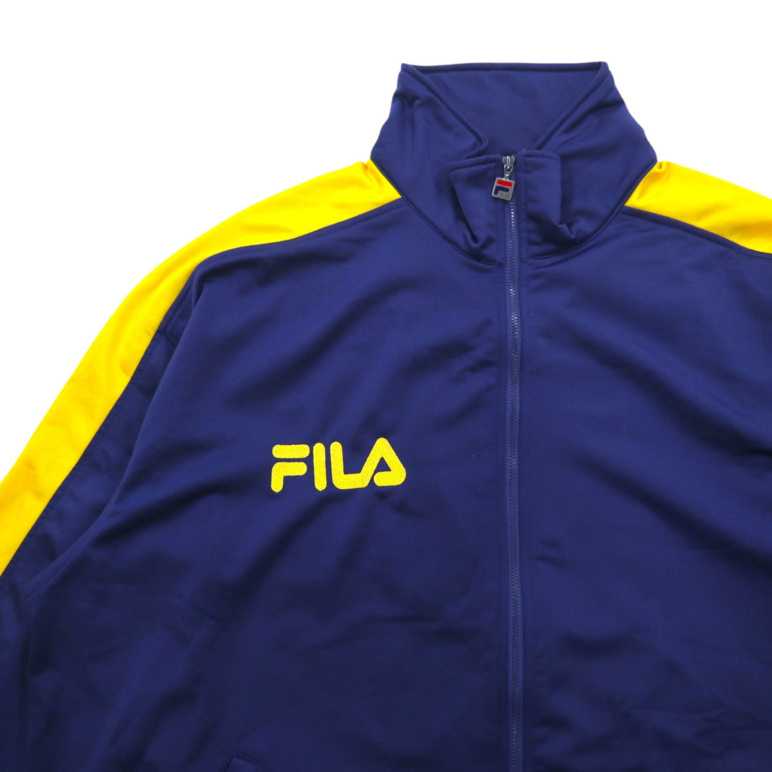 FILA 90s Track Jacket Jersey XXL Navy Polyester Logo Embroidery