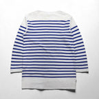 ORCIVAL ビッグ コットンロード フレンチバスクシャツ 2XL ホワイト ブルー ボートネック フランス製