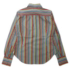 Paul Smith BLUE Italian Dress Shirt Size 40 Multicolor Striped Cotton