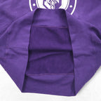 MV SPORT 90s Reverse Weave PRO-WEAVE College Print Sweatshirt XL Purple Fleece Lining DOWNSTATE