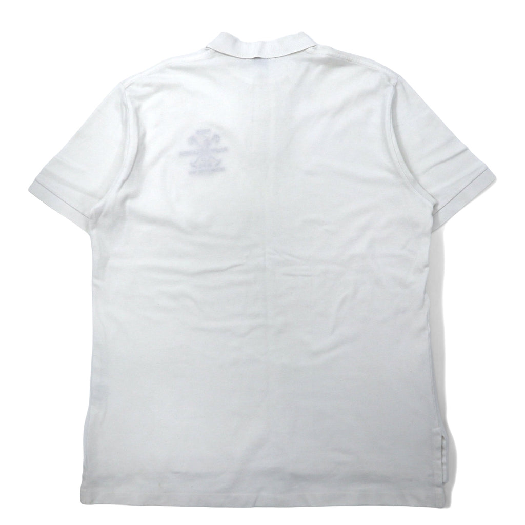 Polo by Ralph Lauren 90s Polo Shirt, XL, White, Cotton, Pique, Pony Embroidery, Made in Peru
