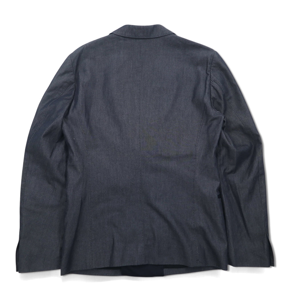 TOMORROWLAND Double Breasted Tailored Jacket Peak Lapel Blazer S Grey EXTRA EGYPTIAN COTTON