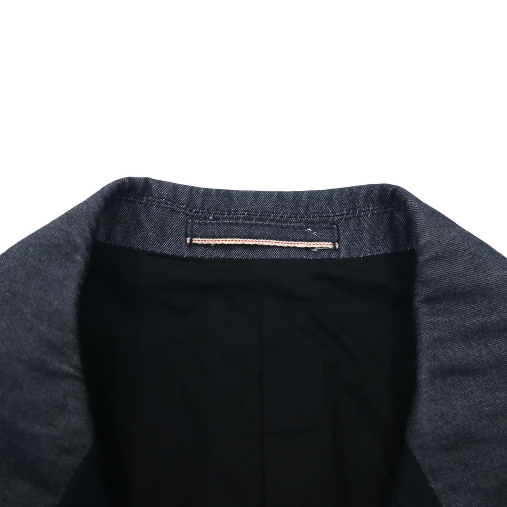 TOMORROWLAND Double Breasted Tailored Jacket Peak Lapel Blazer S Grey EXTRA EGYPTIAN COTTON