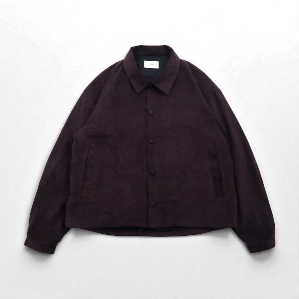 stein Fake Suede Leather Coach Jacket, Oversized M, Brown, ST-019, Made in Japan