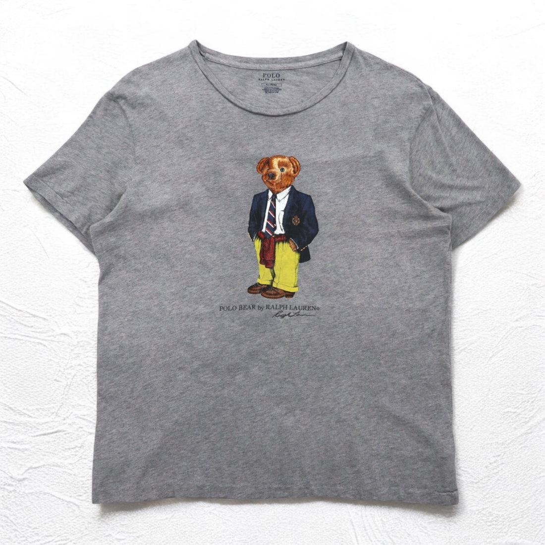 POLO RALPH LAUREN Polo Bear T-shirt, Medium, Gray, Cotton