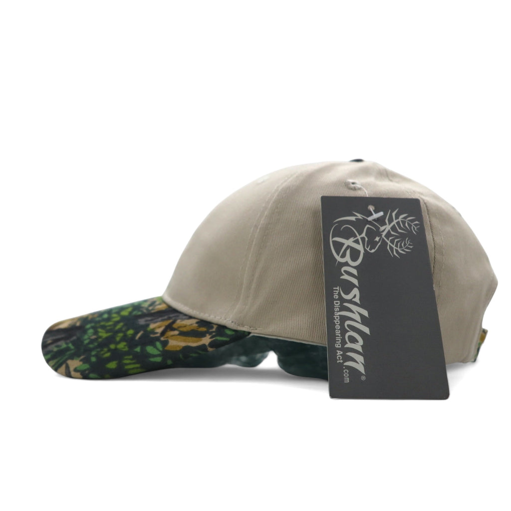 Bushlan Realtree Camouflage Baseball Cap FREE Beige Green Unused