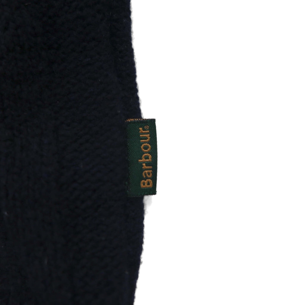 Barbour フィッシャーマン アラン ニット セーター M ネイビー ウール CLASSIC TARTAN MKN1059NY94