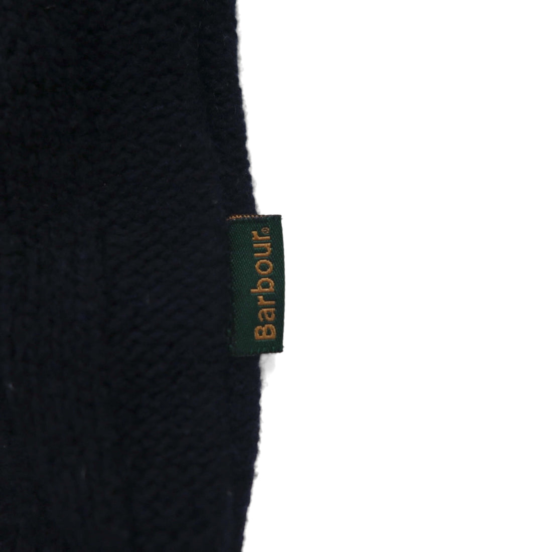 Barbour フィッシャーマン アラン ニット セーター M ネイビー ウール CLASSIC TARTAN MKN1059NY94