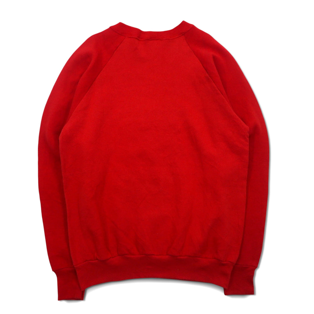 FRUIT OF THE LOOM 80年代 USA製 プリント スウェット L レッド コットン 裏起毛