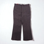Sears 70s Kings Road Bootcut Slacks, Size L, Gray, Glen Plaid, Houndstooth, Perma-Present, Scovill Zip