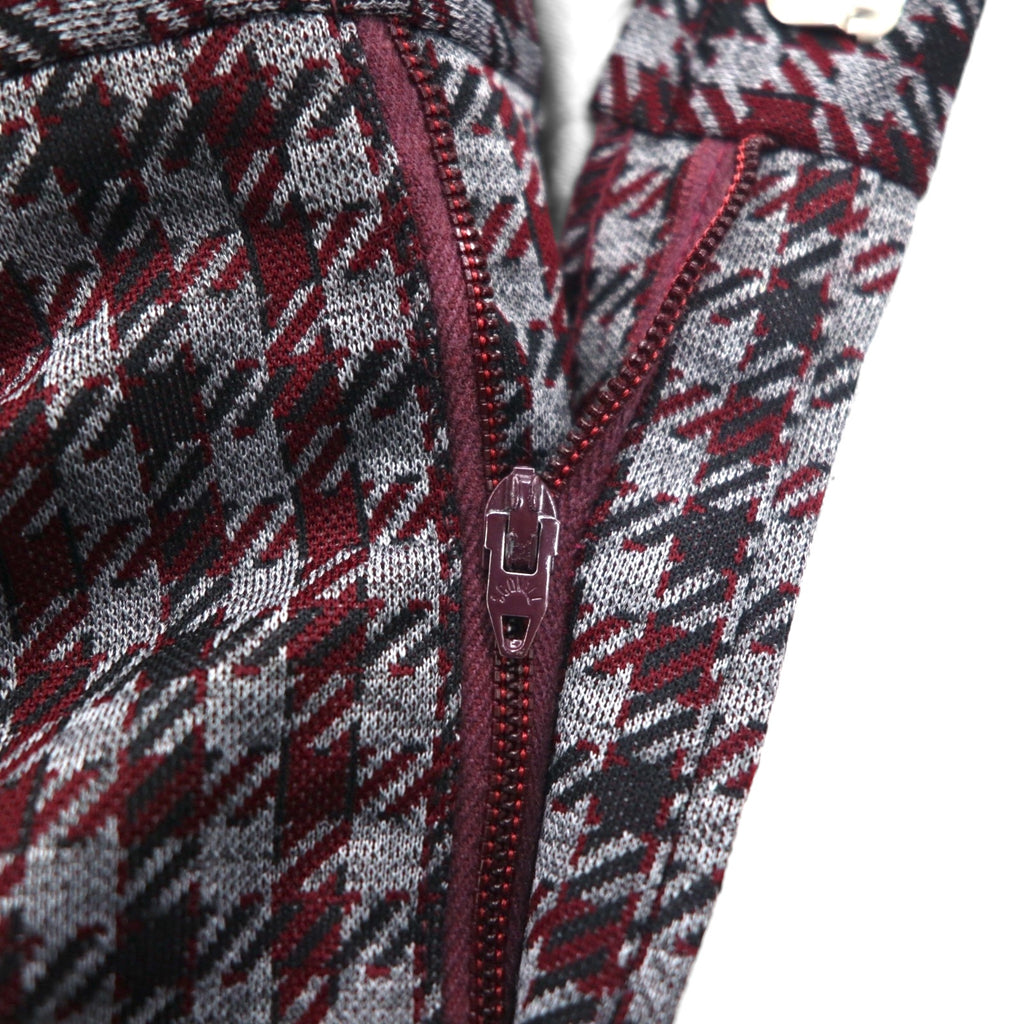 Sears 70s Kings Road Bootcut Slacks, Size L, Gray, Glen Plaid, Houndstooth, Perma-Present, Scovill Zip