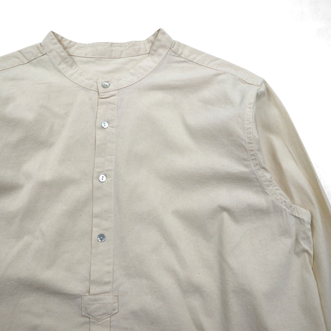Bulgaria 50s Grandpa Shirt, 50s Replica Bulgarian Army Sleeping Shirt, Grandpa Shirt, XL, Off-White, Unused