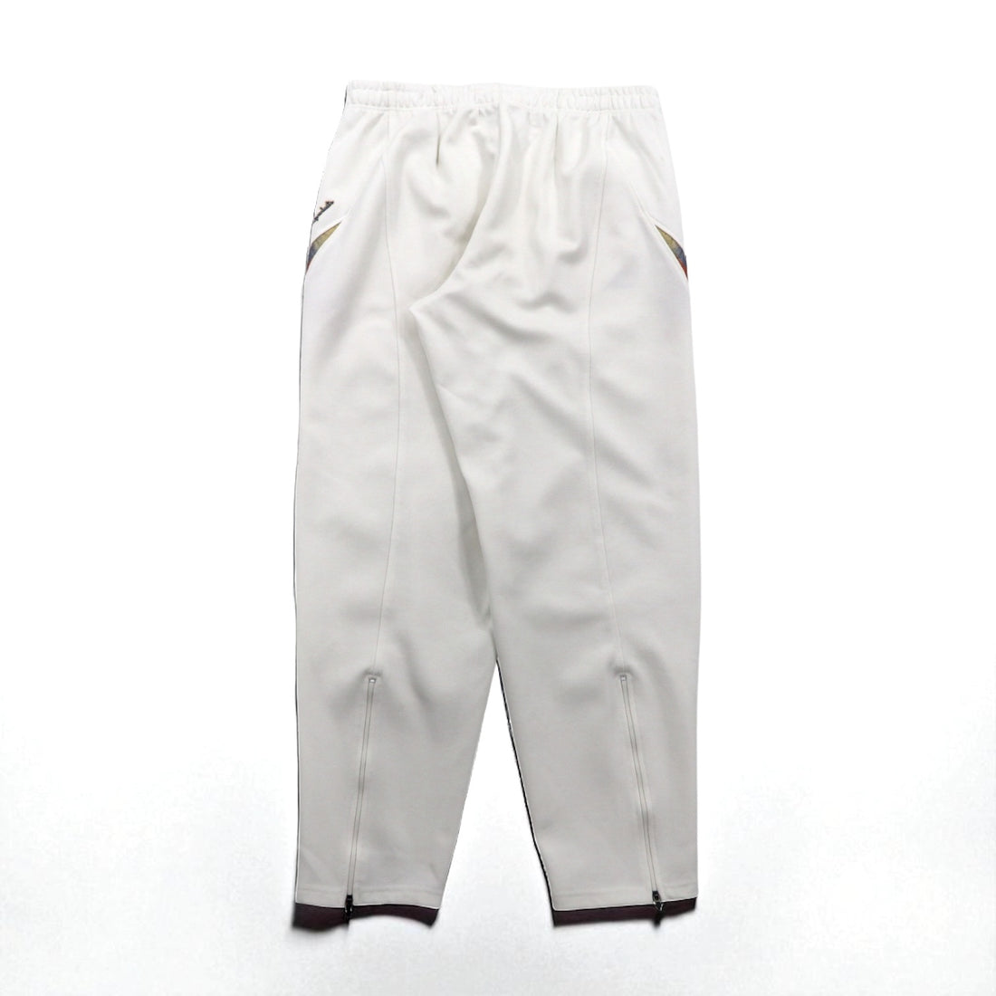 Champion 90s Jersey Track Pants, Size XL, White, Polyester, Zippered Hem, Slit, Made in Japan