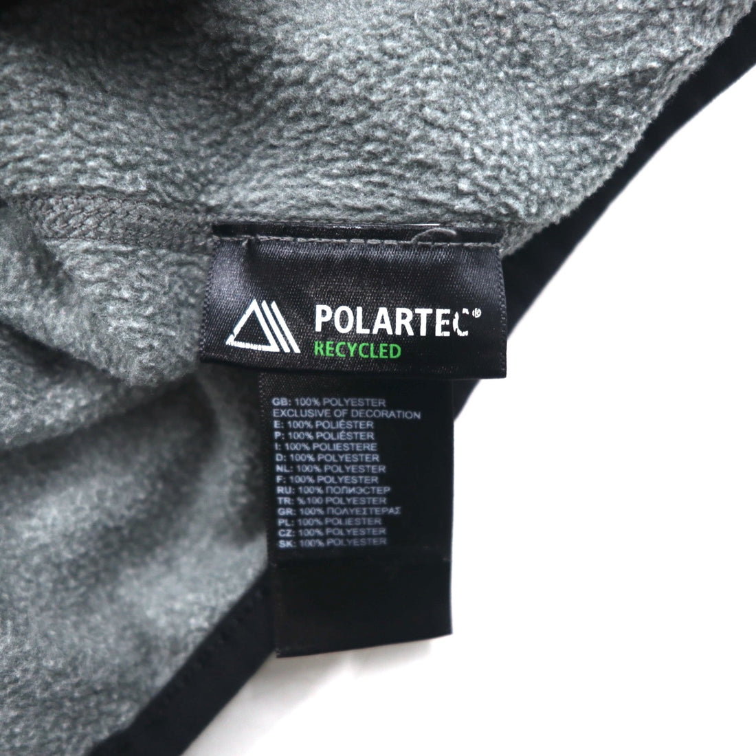 THE NORTH FACE POLARTEC Full Zip Fleece Jacket S Gray Polyester Logo Embroidery