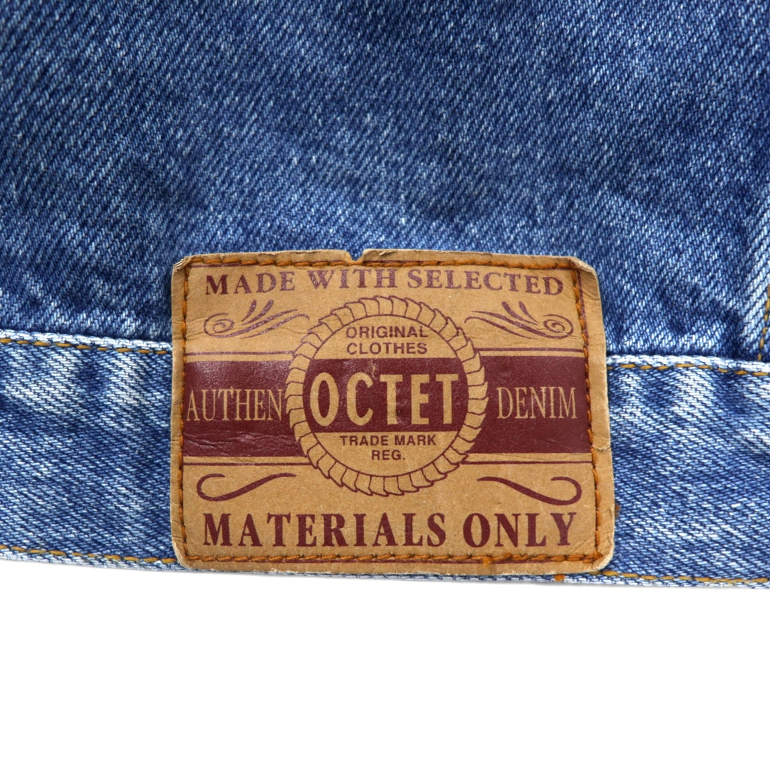 90s OCTET denim jacket, G-jacket, XL, blue, cotton