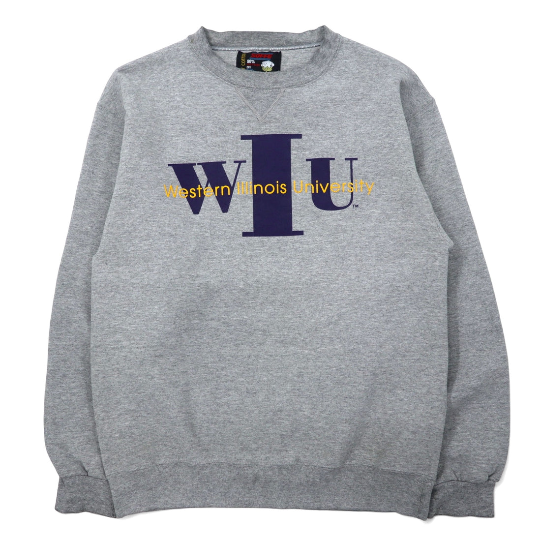 日本然リトテ-古着オンライン-USA製 90年代 SOFFE カレッジ プリント スウェット M グレー コットン WIU-USA Made 90's SOFFE College Print Sweatshirt M Gray Cotton WIU