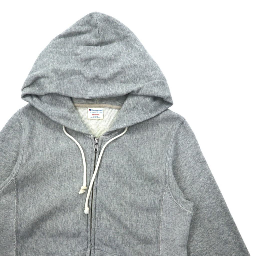 Champion Reverse Weave Full Zip Hoodie, Medium, Gray, Cotton, CW-F101