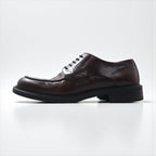 Kenneth Cole's Italian Vintage Leather Derby Shoes, brown leather, size 28cm, moc-toe dress shoes.