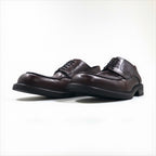 Kenneth Cole's Italian Vintage Leather Derby Shoes, brown leather, size 28cm, moc-toe dress shoes.