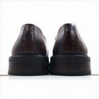 Kenneth Cole's Italian Vintage Leather Derby Shoes, brown leather, size 28cm, moc-toe dress shoes.