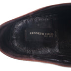 Kenneth Cole's Italian Vintage Leather Derby Shoes, brown leather, size 28cm, moc-toe dress shoes.