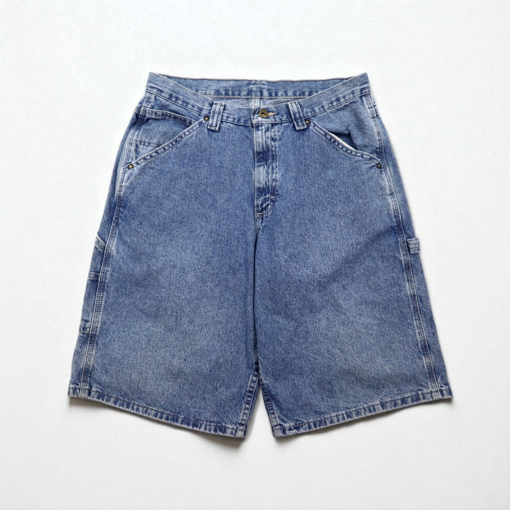 Lee DUNGAREES Buddy Lee Short Denim Painter Pants, Size M, Indigo and Blue