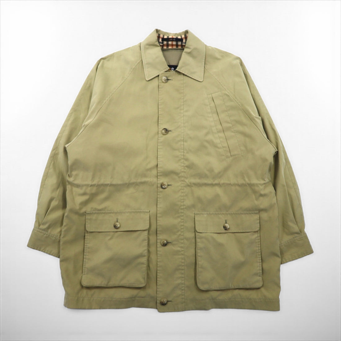 DAKS 80s Field Jacket, Peach Skin, Bal Collar, Size M, Drawcord, Made in Japan