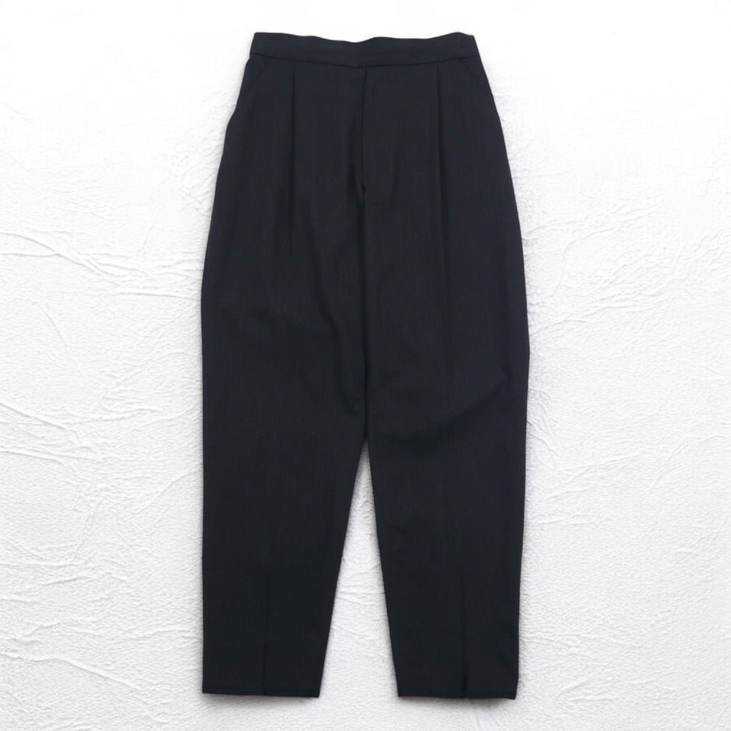 SOUMO Tuck Wide Slacks Pants M Grey Wool Slit Made in Japan