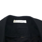 90s Vintage Trench Double-Breasted Coat Misty Harbor トレンチコート M ブラック コットン チェックライナー着脱式 ベルト付き