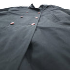 90s Vintage Trench Double-Breasted Coat Misty Harbor トレンチコート M ブラック コットン チェックライナー着脱式 ベルト付き