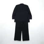 BURBERRY Made in Japan Peak Lapel Double-Breasted Blazer Suit, Size M, Metal Buttons, Wool Gabardine