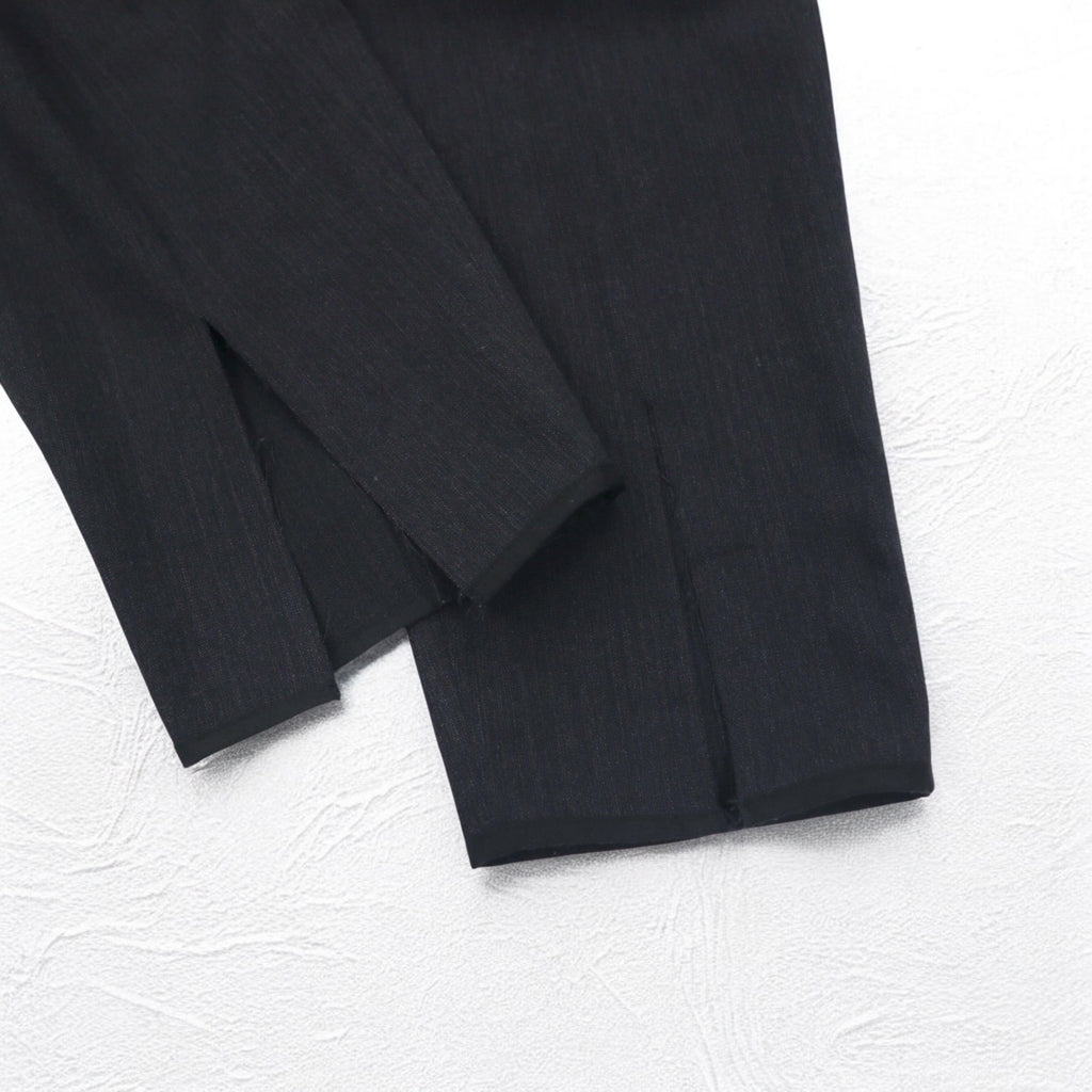 SOUMO Tuck Wide Slacks Pants M Grey Wool Slit Made in Japan