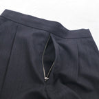 SOUMO Tuck Wide Slacks Pants M Grey Wool Slit Made in Japan
