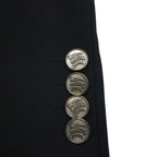 BURBERRY Made in Japan Peak Lapel Double-Breasted Blazer Suit, Size M, Metal Buttons, Wool Gabardine