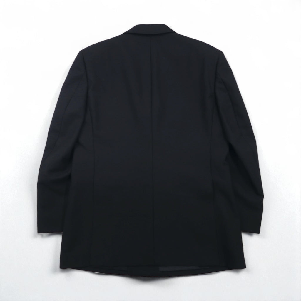 BURBERRY Made in Japan Peak Lapel Double-Breasted Blazer Suit, Size M, Metal Buttons, Wool Gabardine