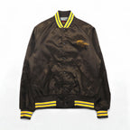 90s USA Vintage Varsity Jacket, Made in the USA, Size M, Brown, Pla-Jac by Dunbrooke