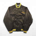 90s USA Vintage Varsity Jacket, Made in the USA, Size M, Brown, Pla-Jac by Dunbrooke