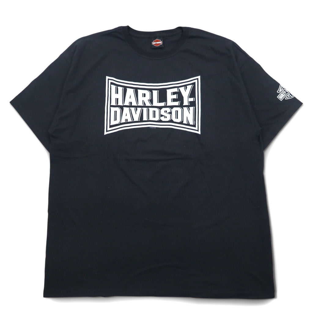HARLEY DAVIDSON Double-sided Print T-shirt XXL Black Cotton TOKYO JAPAN