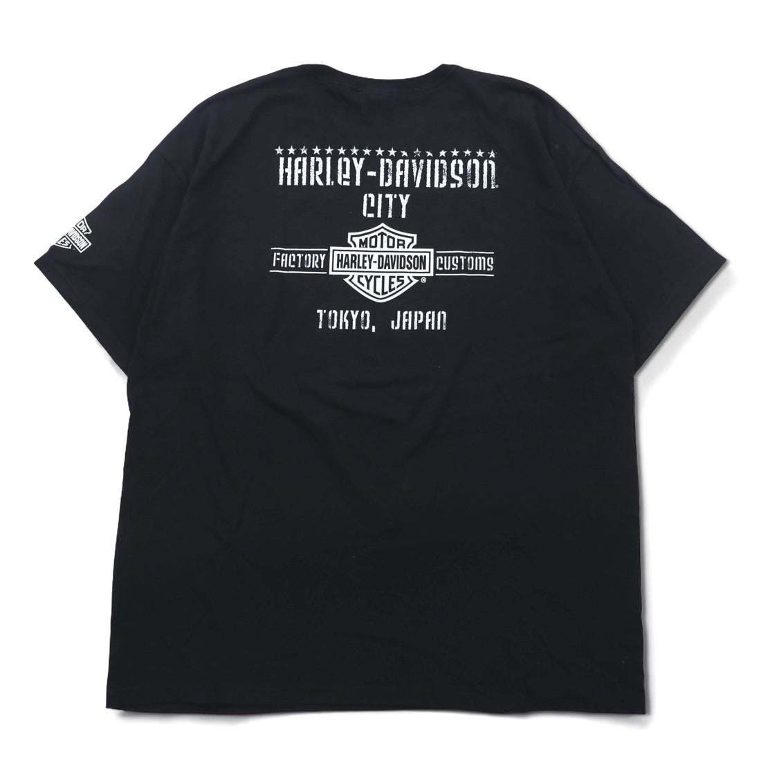 HARLEY DAVIDSON Double-sided Print T-shirt XXL Black Cotton TOKYO JAPAN